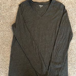 Lands End Charcoal V-Neck Tee